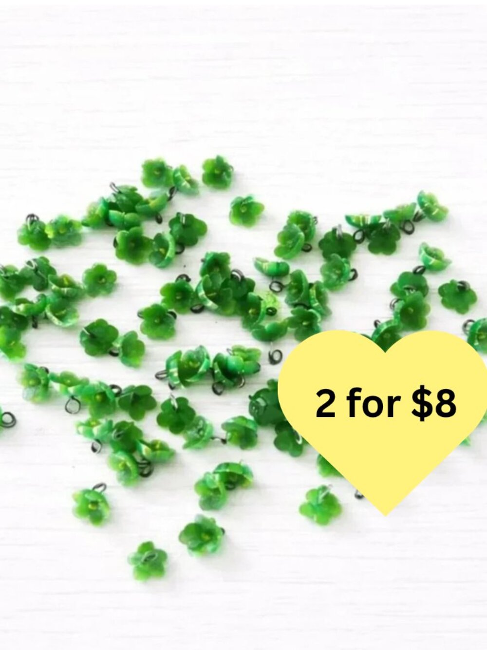 Vintage Flower Beads - Wire Backs